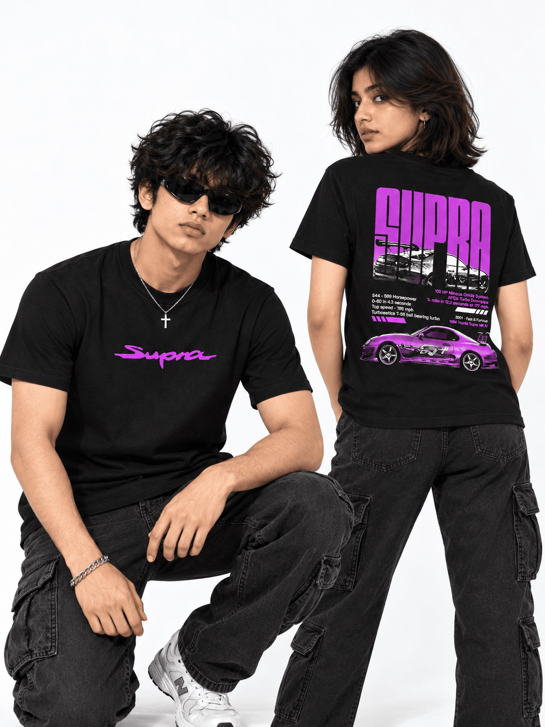 Supra Regular Tee on premium cotton regular tee — front view