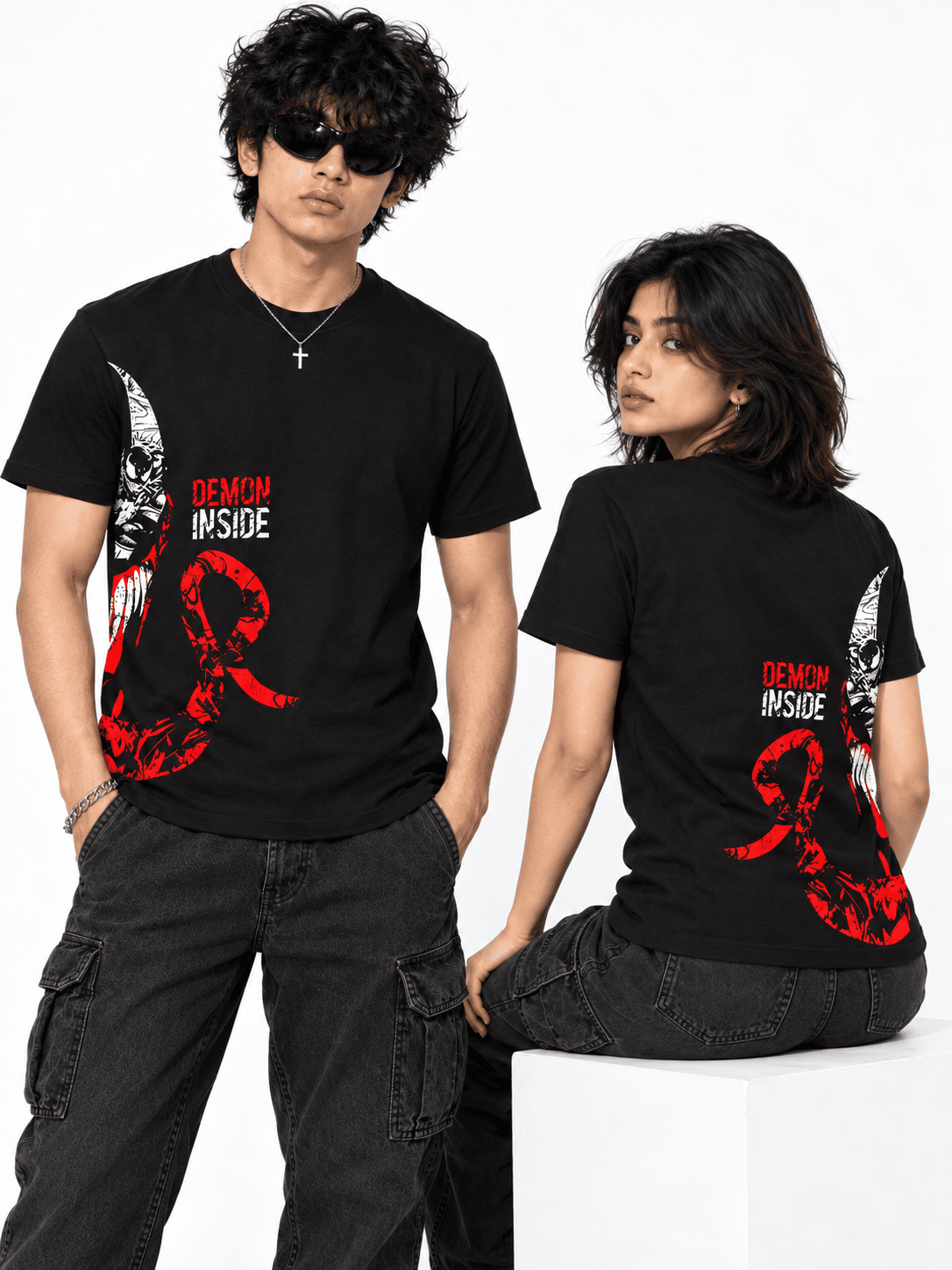 Venom Demon Inside Regular Tee on premium cotton regular tee — front view