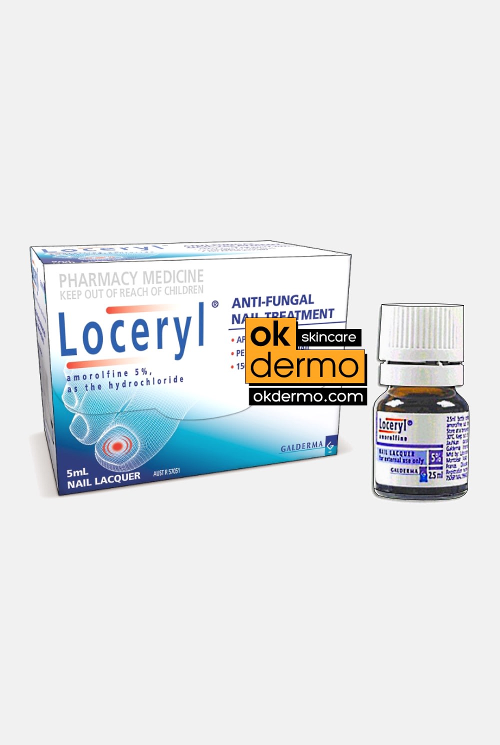 Loceryl® Amorolfine 5 AntiFungal Nail Lacquer Kit + Applicators 2.5ml