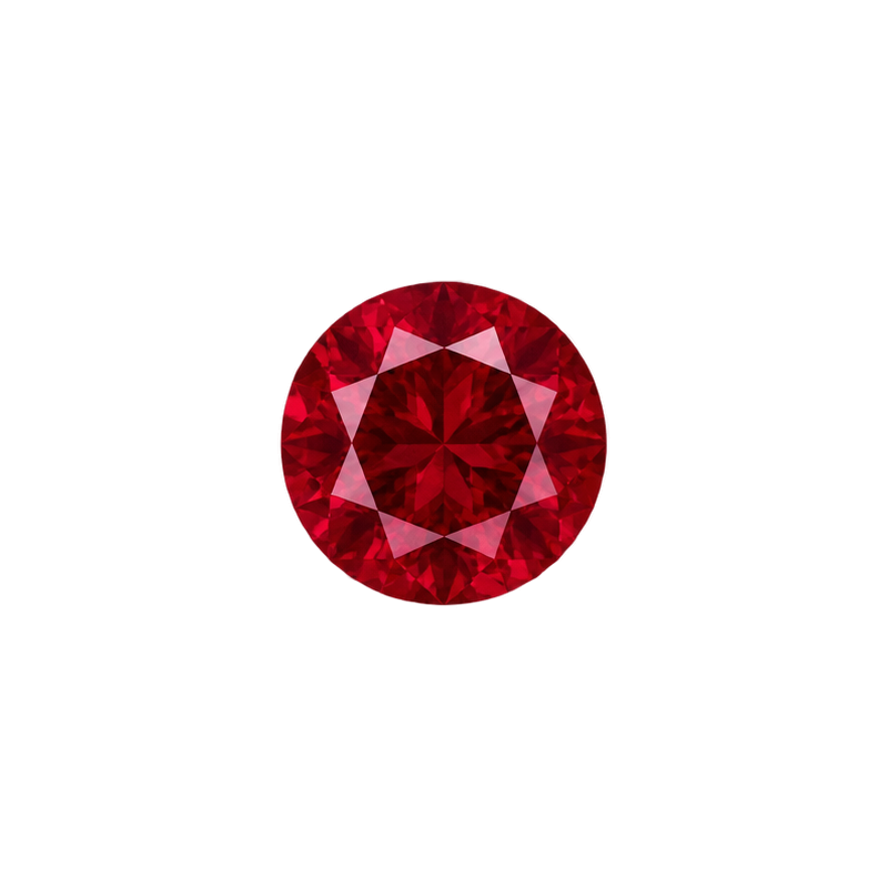 Calibrated Ruby gemstones