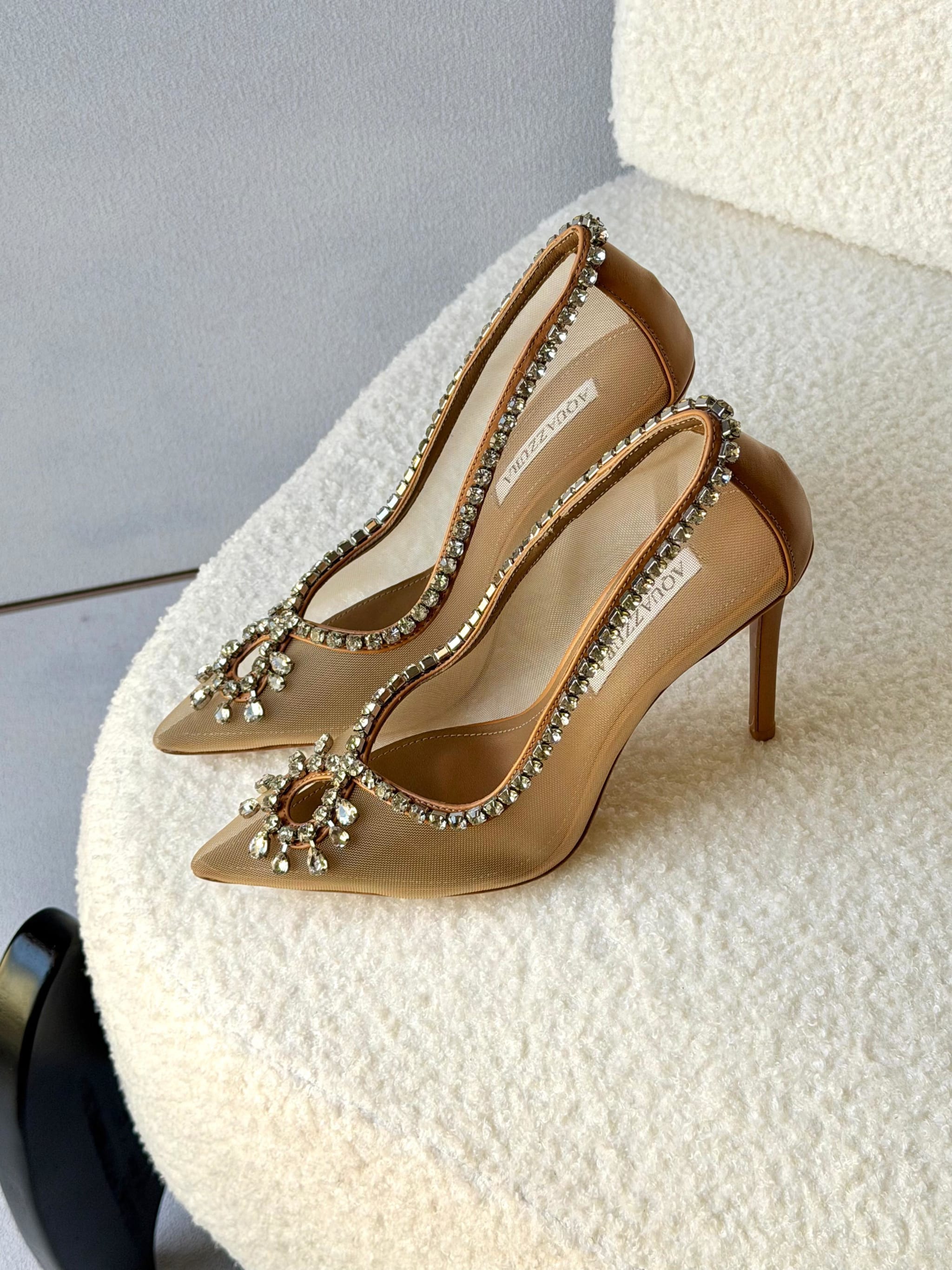 Crystal Mesh Pumps