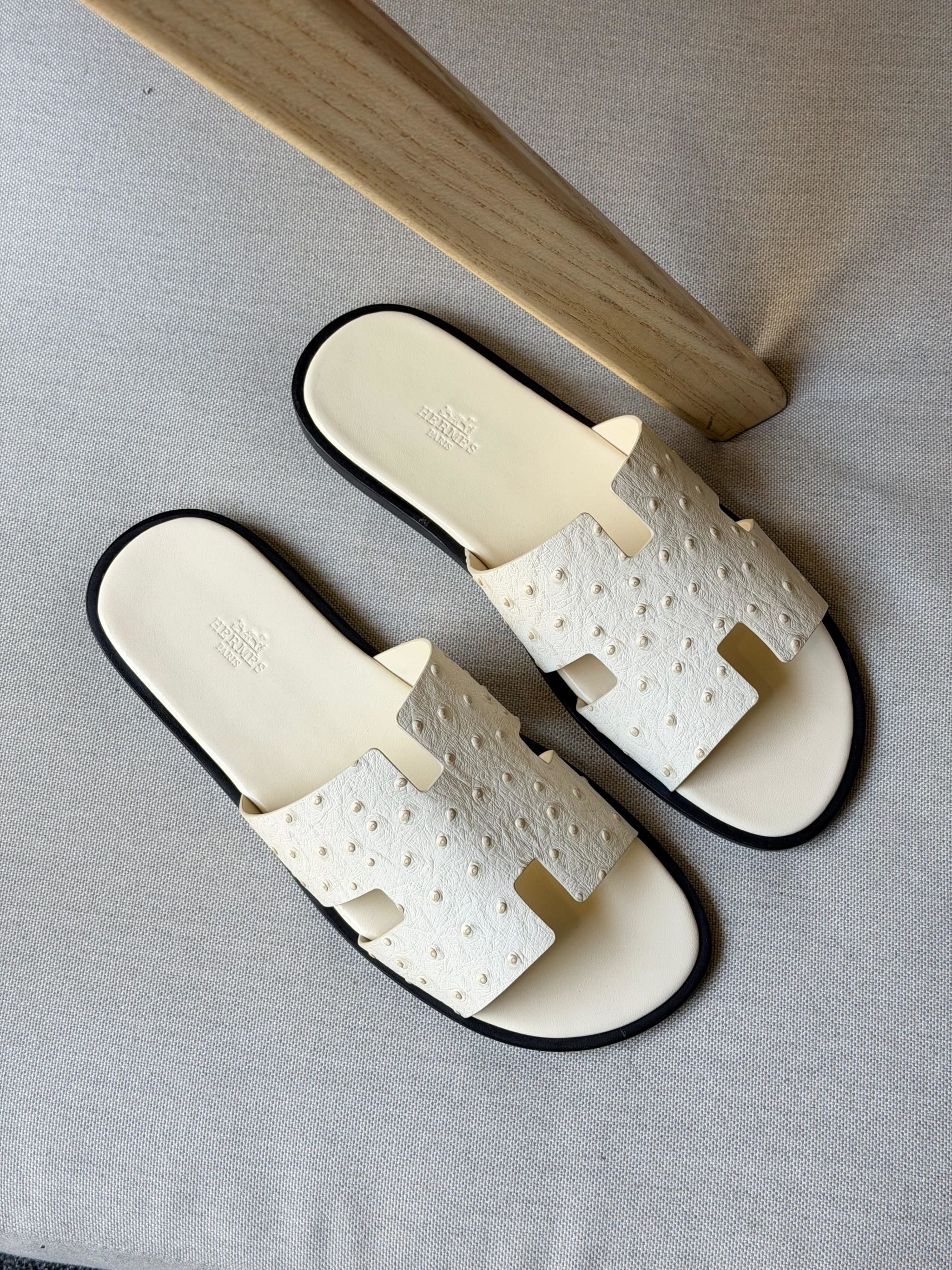 H Oran Sandals (Exotic Ostrich Leather Edition)