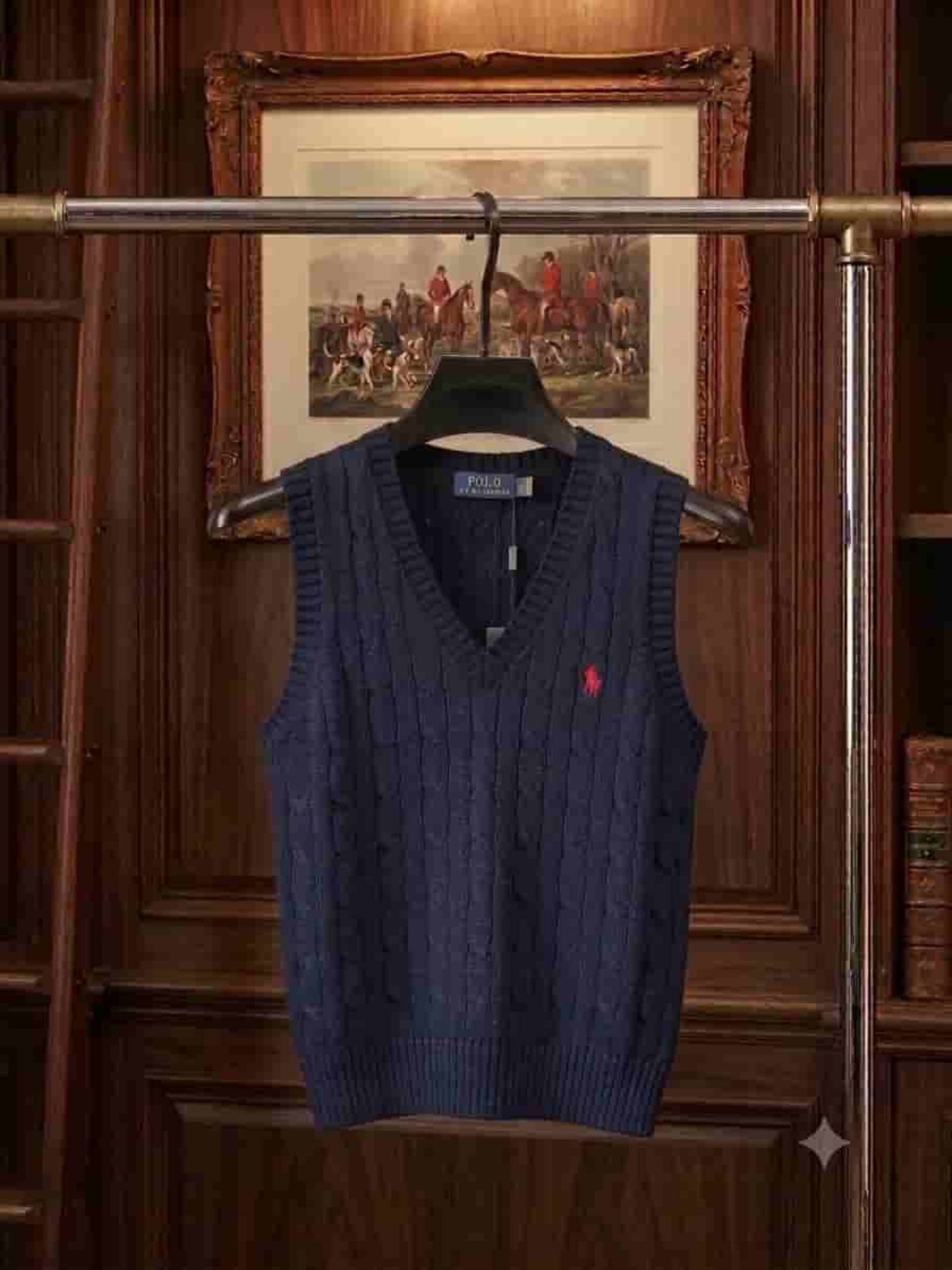Polo Ralph Lauren Cable-Knit V-Neck Sweater Vest