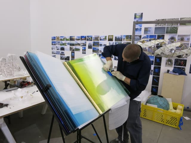 A View Becomes a Window, 2013 in production - Studio Olafur Eliasson, 2013 - Photo: Sophie-Therese Burisch / Studio Olafur Eliasson