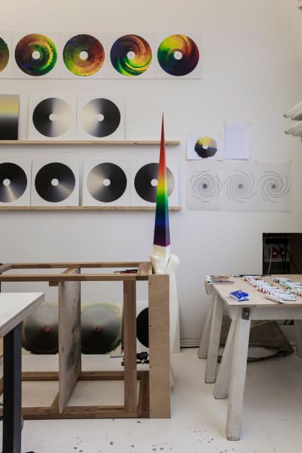 At Studio Olafur Eliasson, in the painting workshop