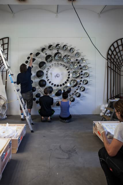 At Studio Olafur Eliasson, working on Universal diagram - Photo: Runa Maya Mørk Huber / Studio Olafur Eliasson