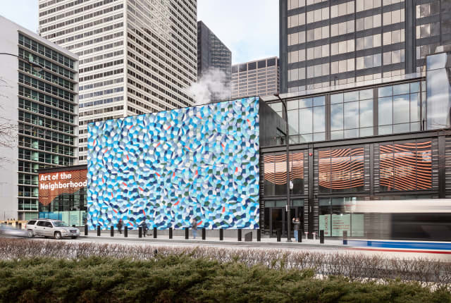 Atmospheric wave wall, 2020 - Willis Tower, Chicago – 2020 - Photo: Darris Lee Harris