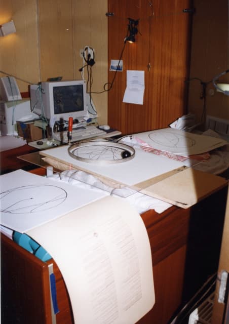 Drawing machine - Olafur Eliasson and Elias Hjörleifsson on a boat trip between Greenland and Iceland – 1998