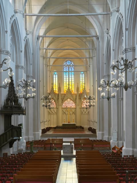Fenster für bewegtes Licht, 2024. East windows of St. Nicholas’s Cathedral - Greifswald, Germany – 2024 - Photo: Jens Ziehe