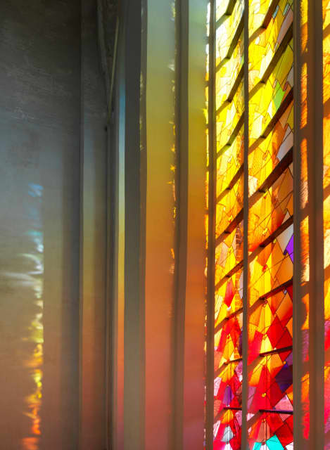 Fenster für bewegtes Licht, 2024. East windows of St. Nicholas’s Cathedral - Greifswald, Germany – 2024 - Photo: Jens Ziehe