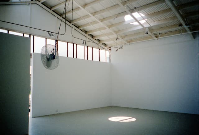 Installation view of Olafur Eliasson: Your sun machine, 1997 - Marc Foxx Gallery, Los Angeles, 1997 - Photo: Olafur Eliasson