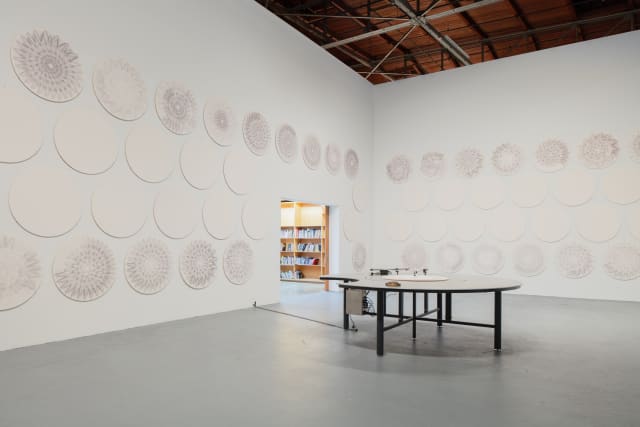 Installation view of Weather-drawing observatory for the future, 2024 - The Geffen Contemporary at MOCA, Los Angeles, California – 2024 - Photo: Zak Kelley