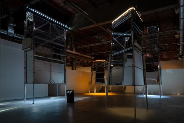Installation view: Olafur Eliasson: OPEN, 2024 - The Geffen Contemporary at MOCA, Los Angeles, California – 2024 - Photo: Zak Kelley