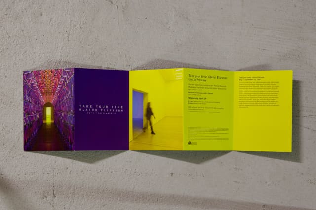 Invitation for Take Your Time: Olafur Eliasson, Museum of Contemporary Art, Chicago, 2009