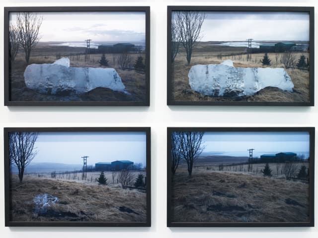 Melting ice on Gunnar's land, 2008 - Photo: Vigfus Birgisson, 2008