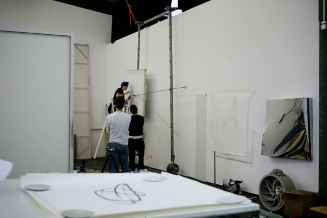 Monoaxial Berlin pendulum drawings in progress - Studio Olafur Eliasson, 2007 - Photo: Studio Olafur Eliasson