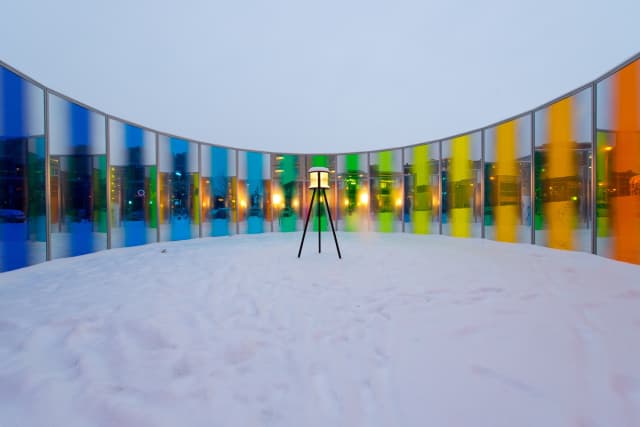 Panoramic awareness pavilion, 2013 - Des Moines Art Center, John and Mary Pappajohn Sculpture Park, Iowa, 2014 – 2013 - Photo: Rich Sanders