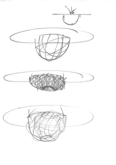Sketch for The complete sphere lamp, 2015