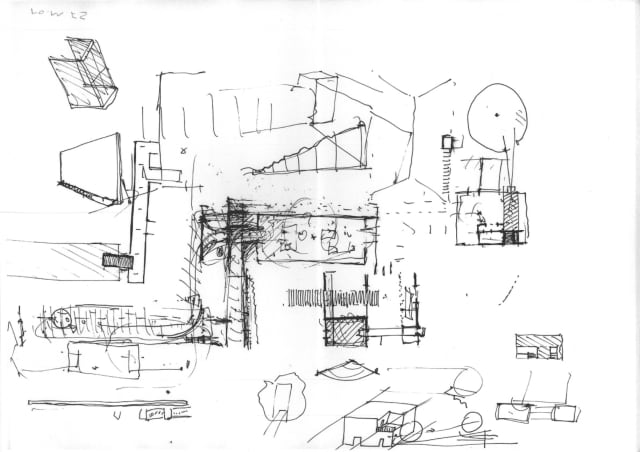 Sketch for the exhibition Chaque matin je me sens différent, chaque soir je me sens le même, 2002