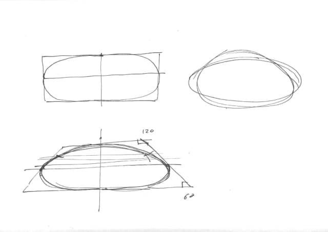 Sketch for Tilted circles diagram, 2008