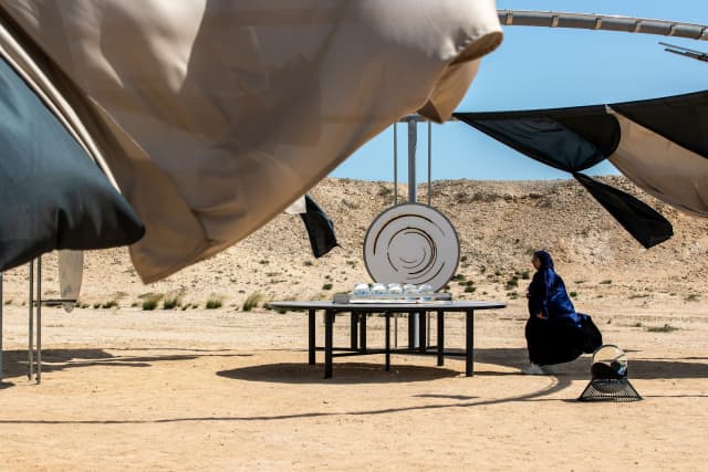 Solar-drawing observatory (Large spheres), 2023 - Al Thakhira, Qatar – 2023 - Photo: Ali Faisal Al Anssari, Qatar Museums