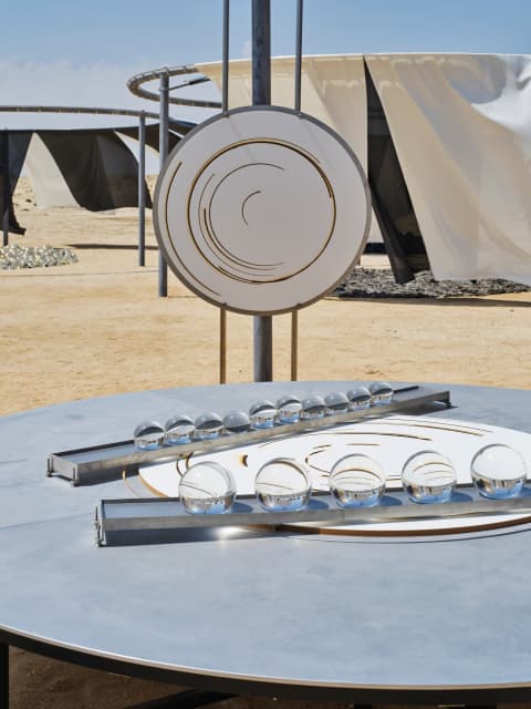 Solar-drawing observatory (Small spheres), 2023 - Al Thakhira, Qatar – 2023 - Photo: Anders Sune Berg