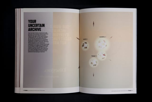 Spread from Your uncertain archive by Studio Olafur Eliasson in Disegno no.7, Spread from Your uncer