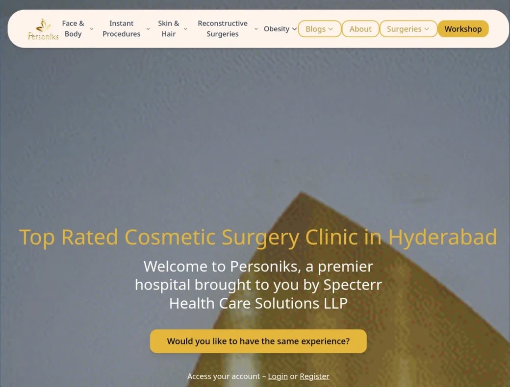 Personiks — Cosmetic-surgery platform, fully rebuilt