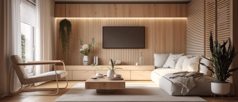 Imagem sobre 5 ideias de painel para TV: modelos e cores para você se inspirar