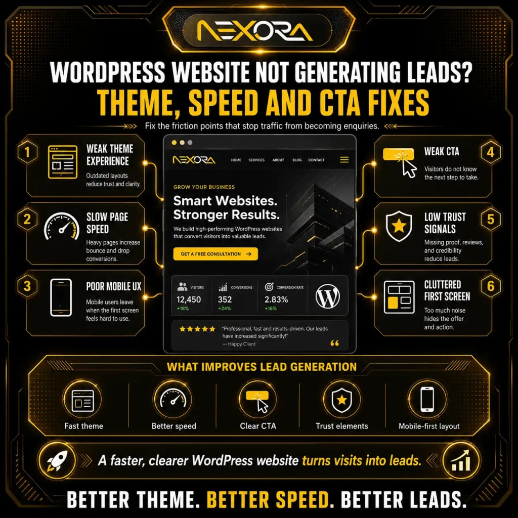 WordPress Website Not Generating Leads Theme,Speed and CTA