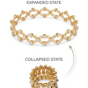 2 in 1 retractable ring bracelet / convertible ring to braccelet
