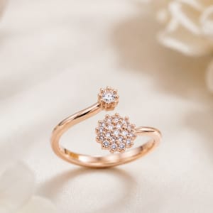 double circle pave ring