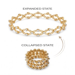 2 in 1 retractable ring bracelet / convertible ring to braccelet