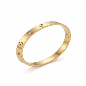 Cartier LOVE Bracelet, Classic Model, 4 Diamonds