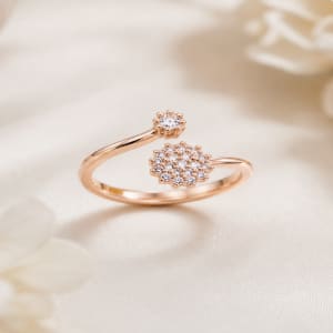 double circle pave ring