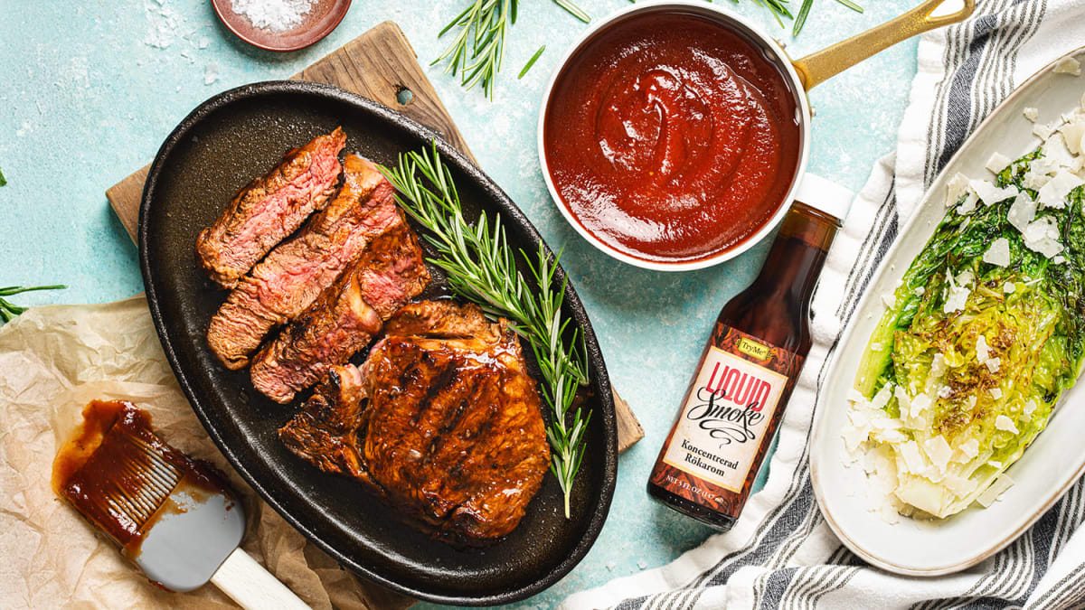 Hjemmelaget BBQ-saus med liquid smoke