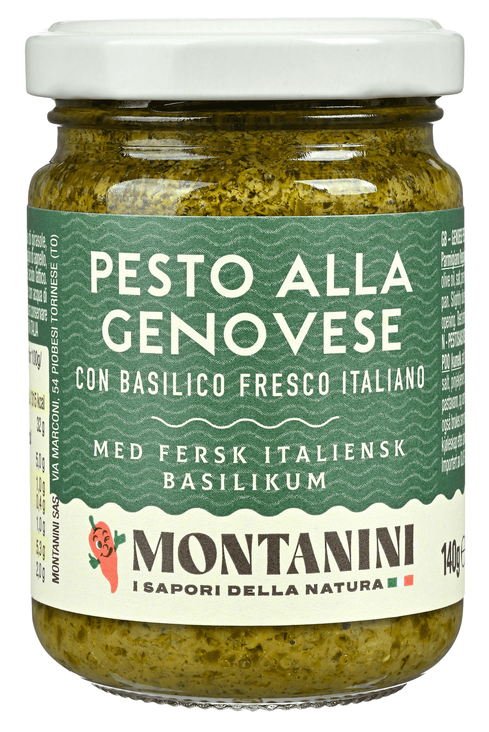 Montanini pestosaus grønn 140 g