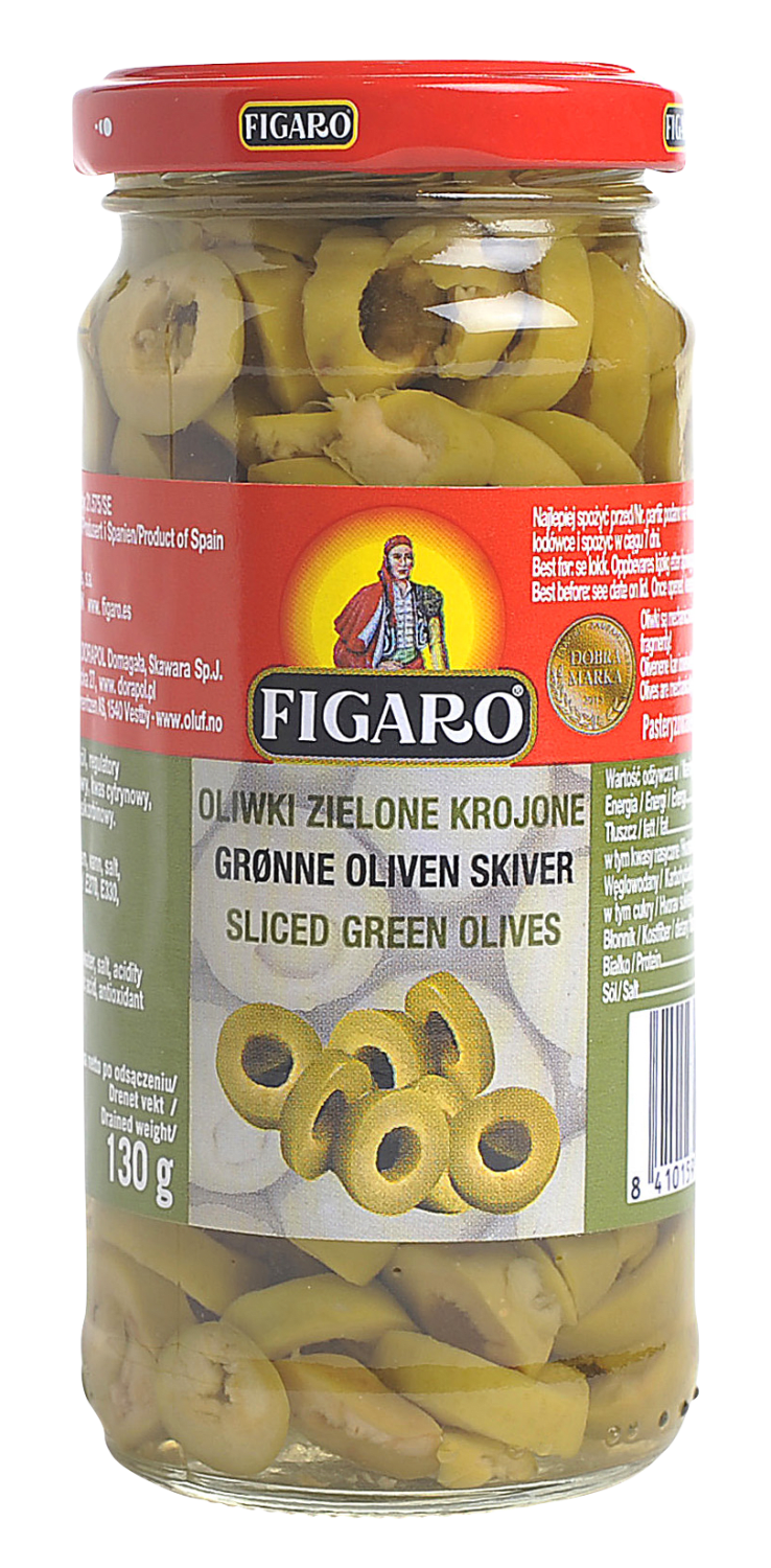 Figaro oliven grønn skivet 240 g