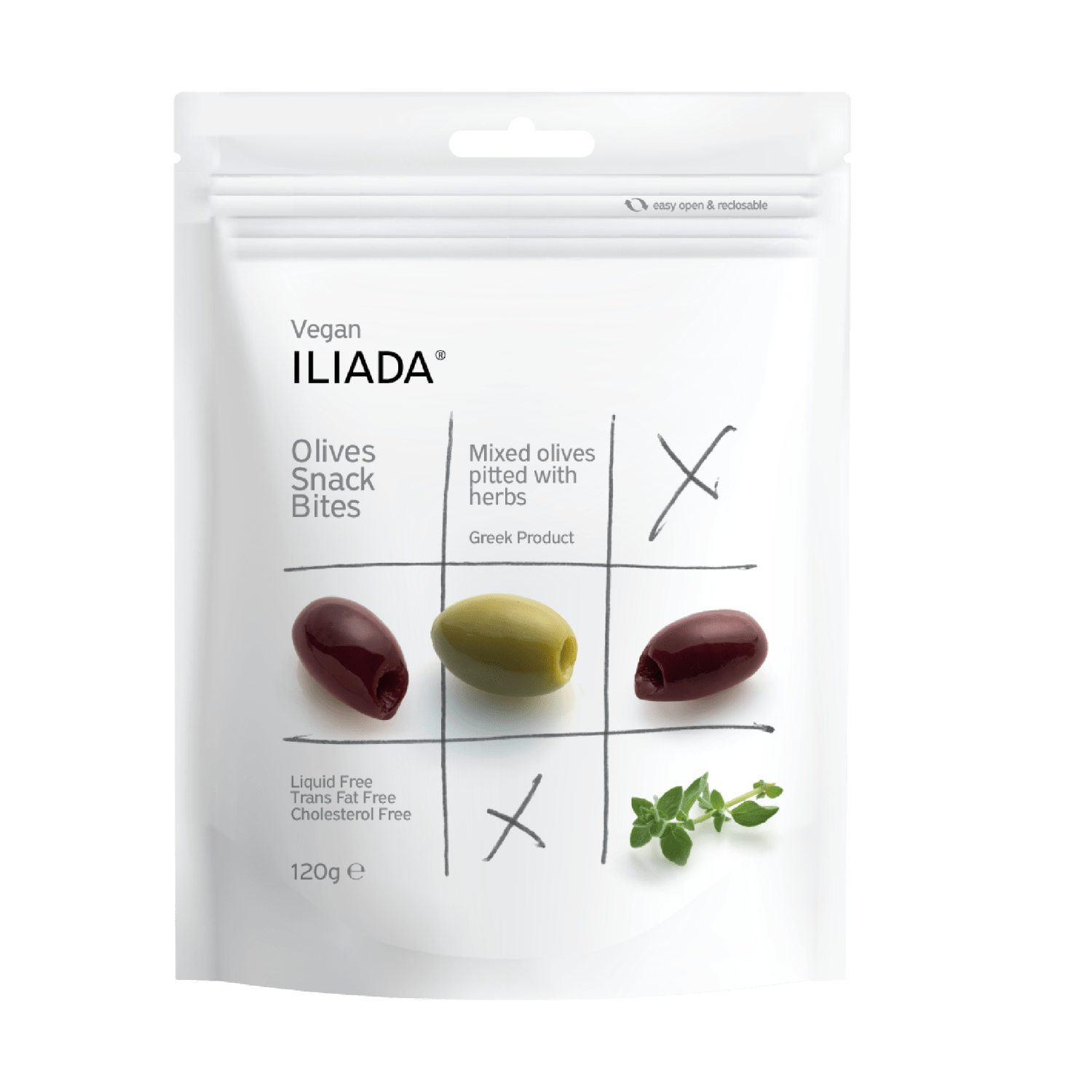 Iliada olivenmiks u/sten m/urter 120 g