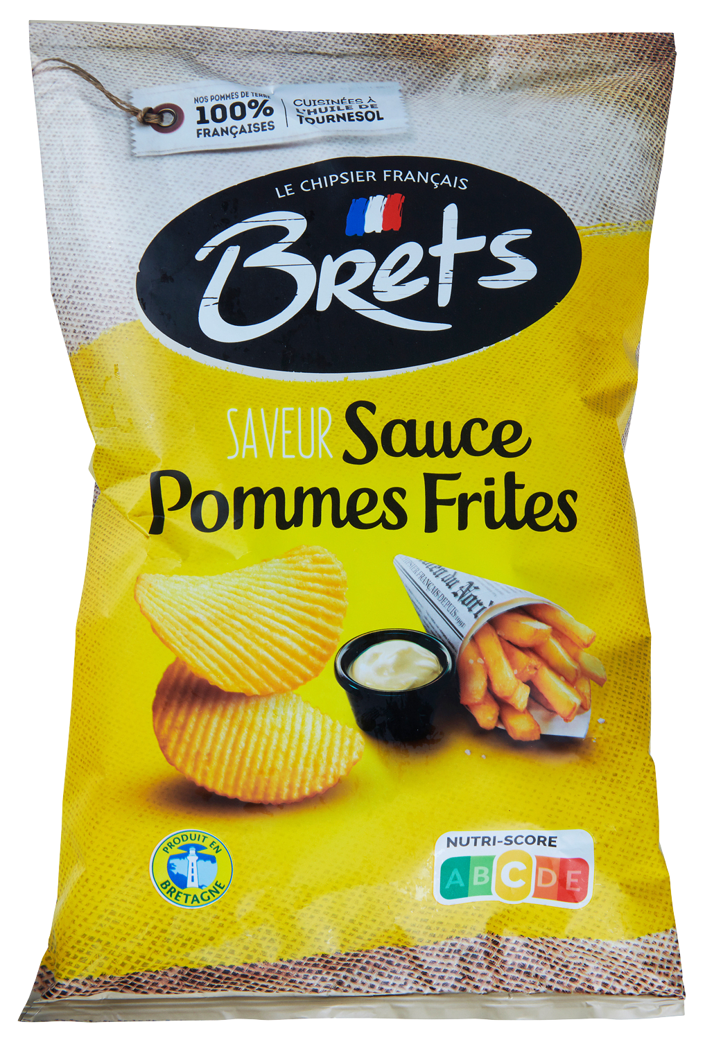 Brets potetchips m/pommes frites 125 g