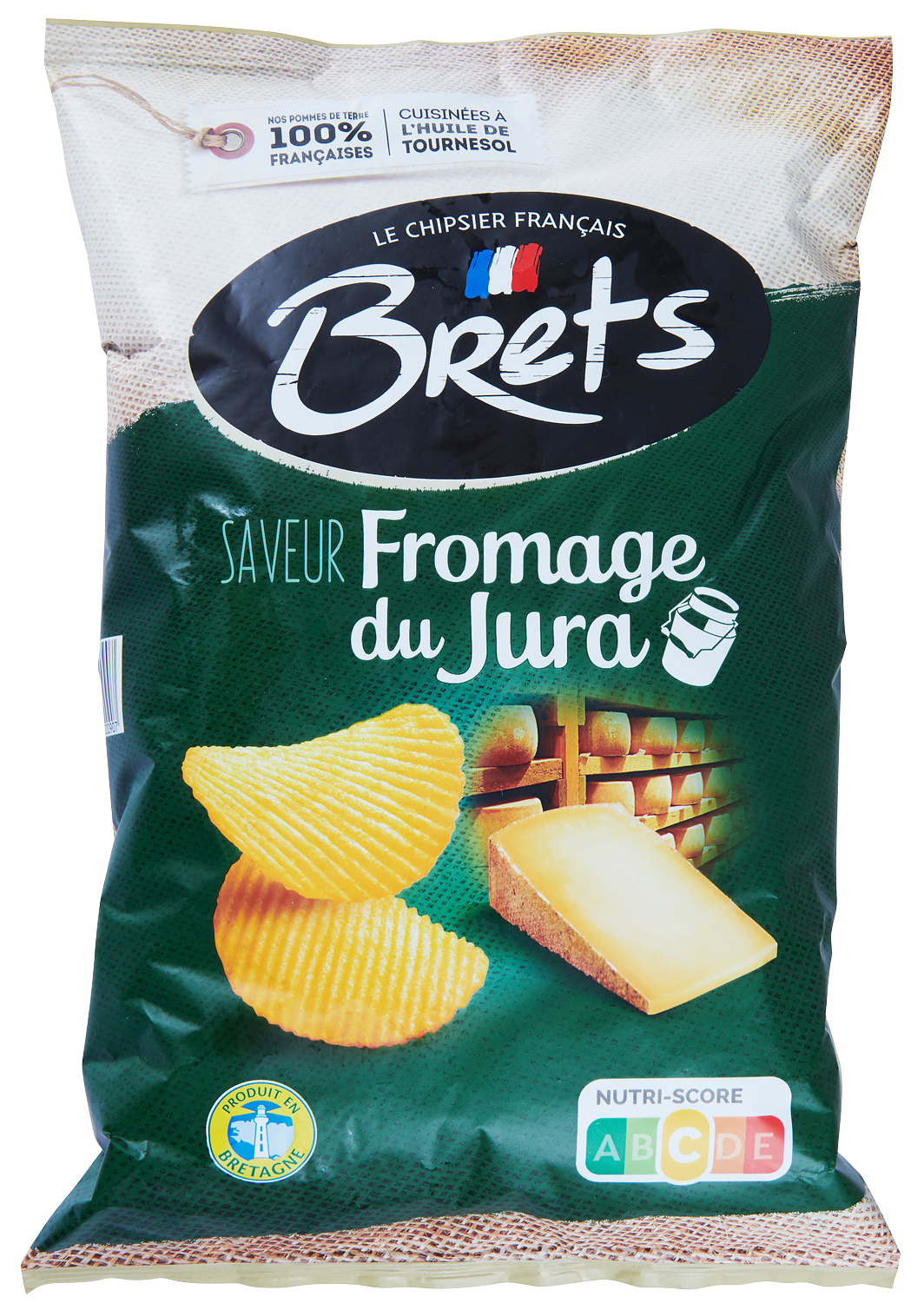 Brets potetchips m/comtè 125 g