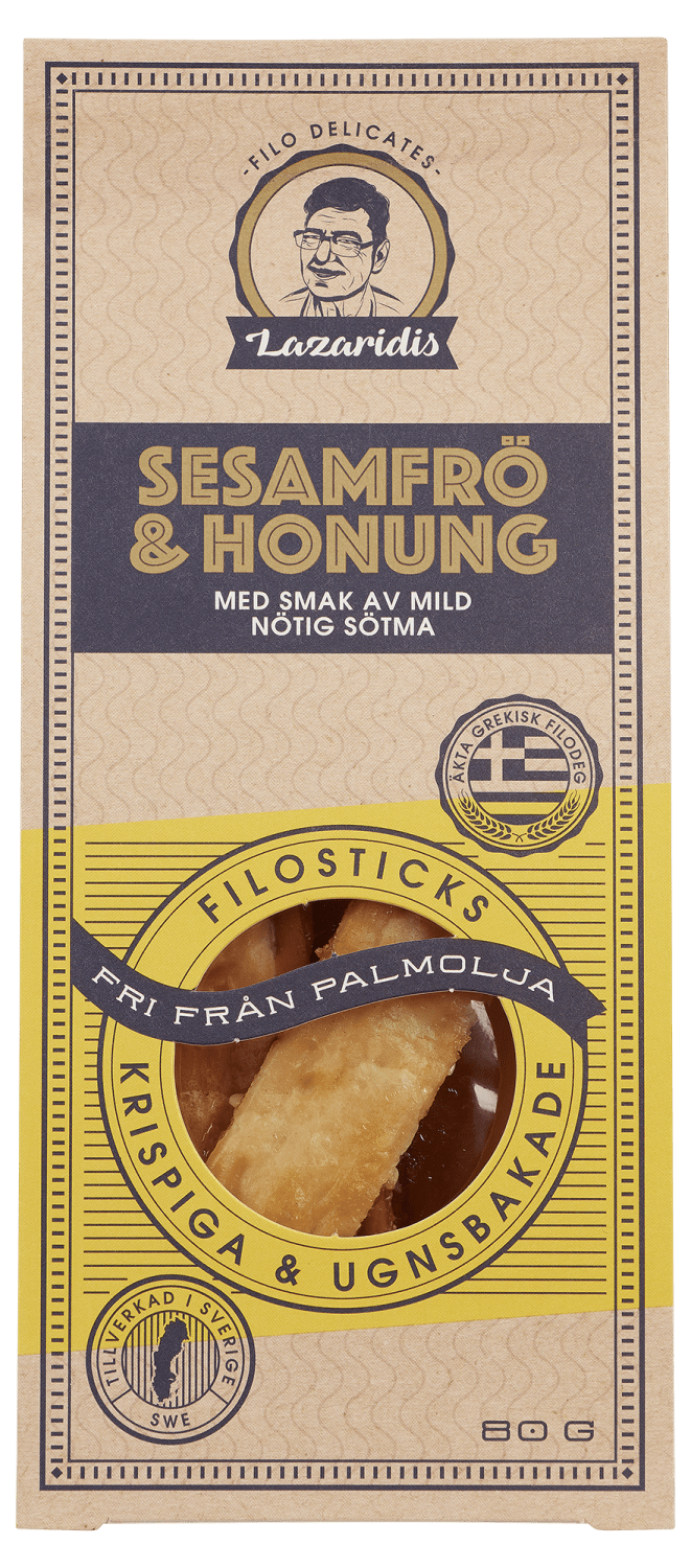 (Utgått) Lazaridis filosticks m/sesam & honni 80 g