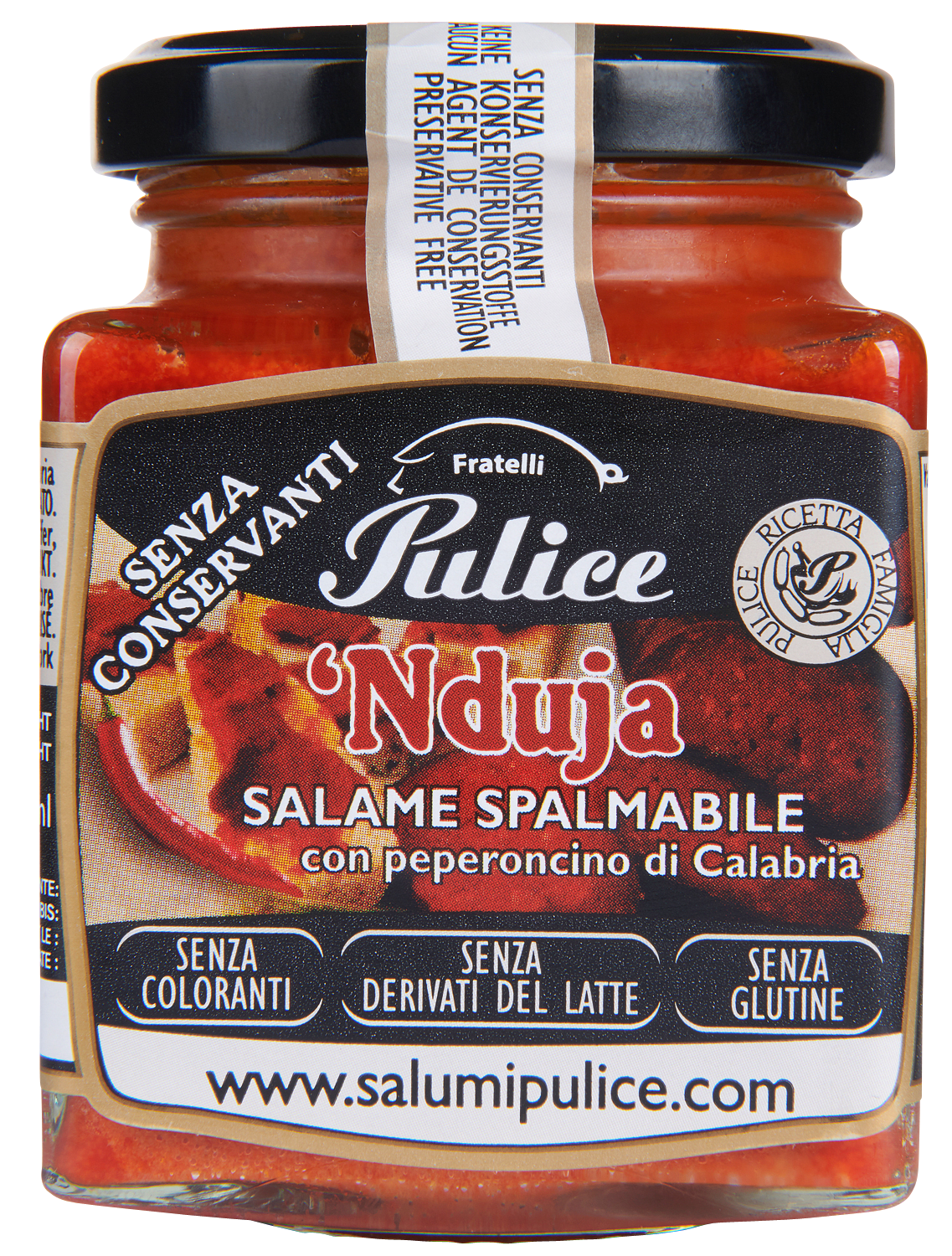(Utgått) Salumi Pulice Nduja glass 190 g