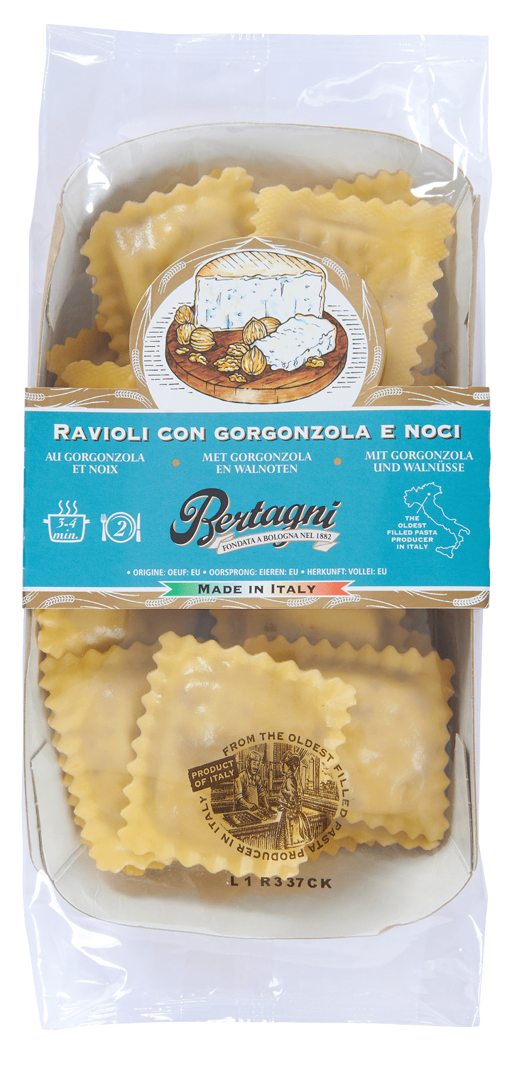 Bertagni ravioli m/gorgonzola og valnøtt 250 g