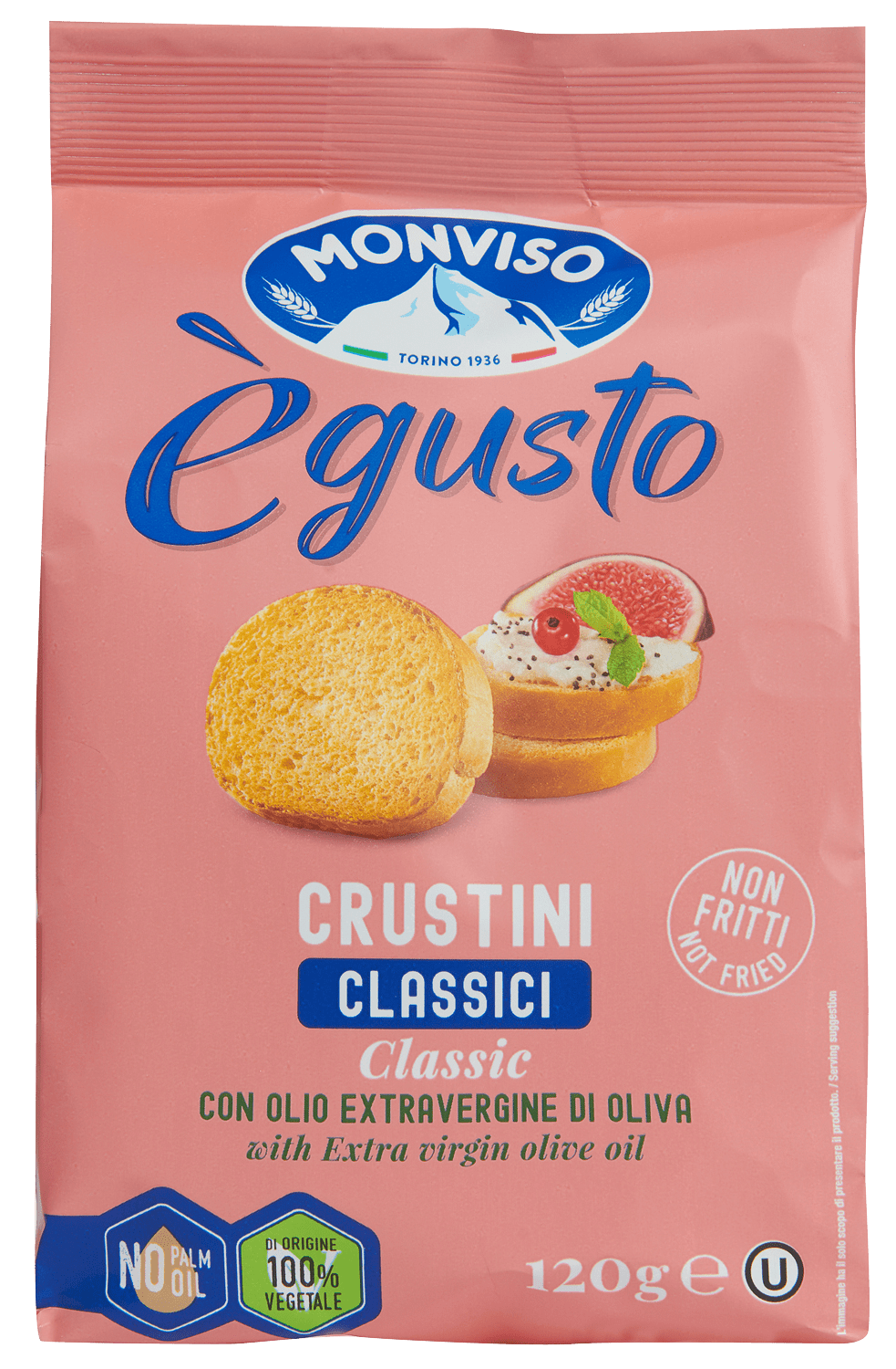 Panmonviso crustini m/olje & sjøsalt 120 g