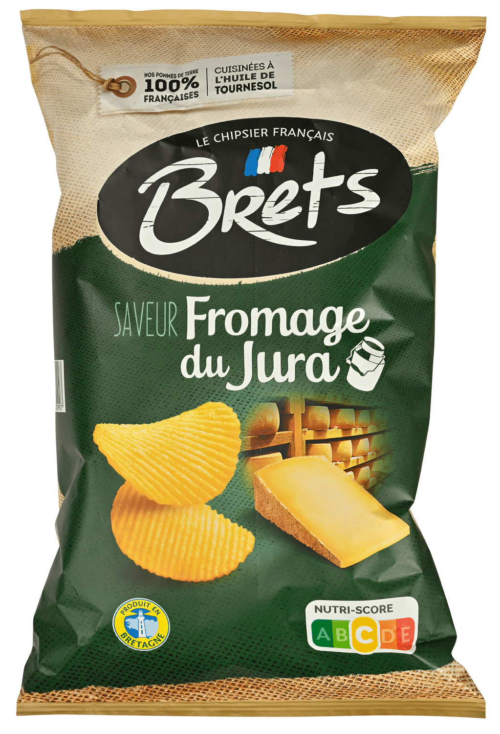 Brets potetchips m/comtè 125g