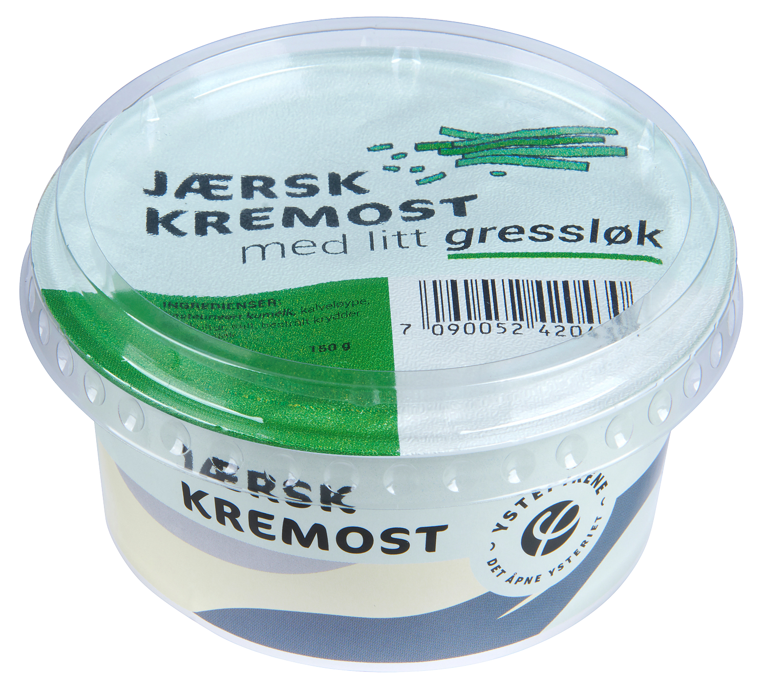 Ystepikene Jærsk kremost gressløk 150 g