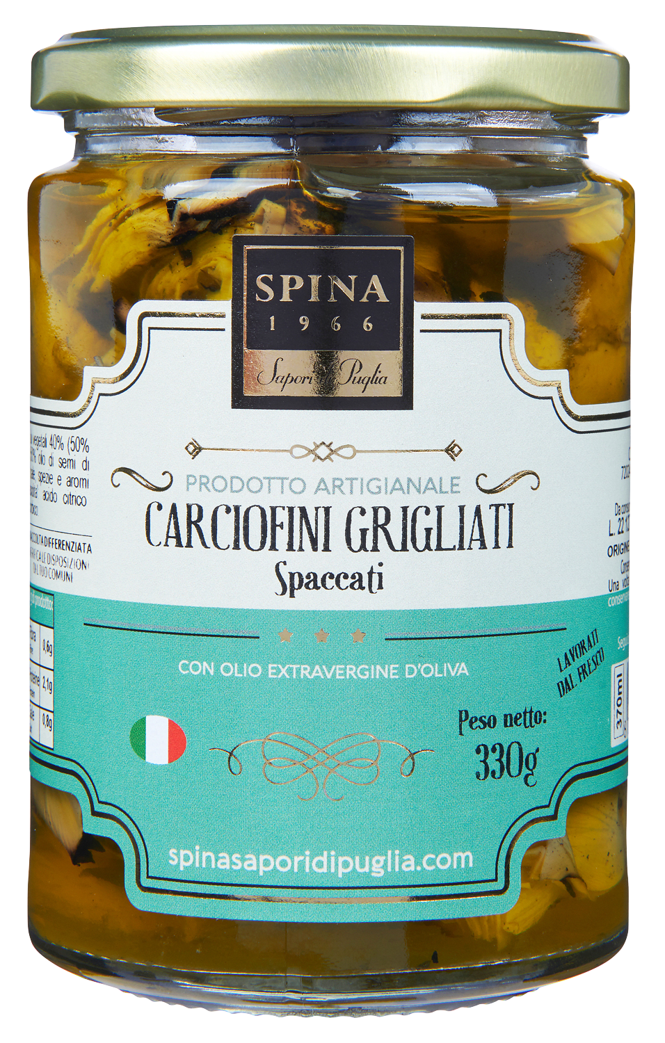 Spina carciofi grigliati con olio evo 330 g