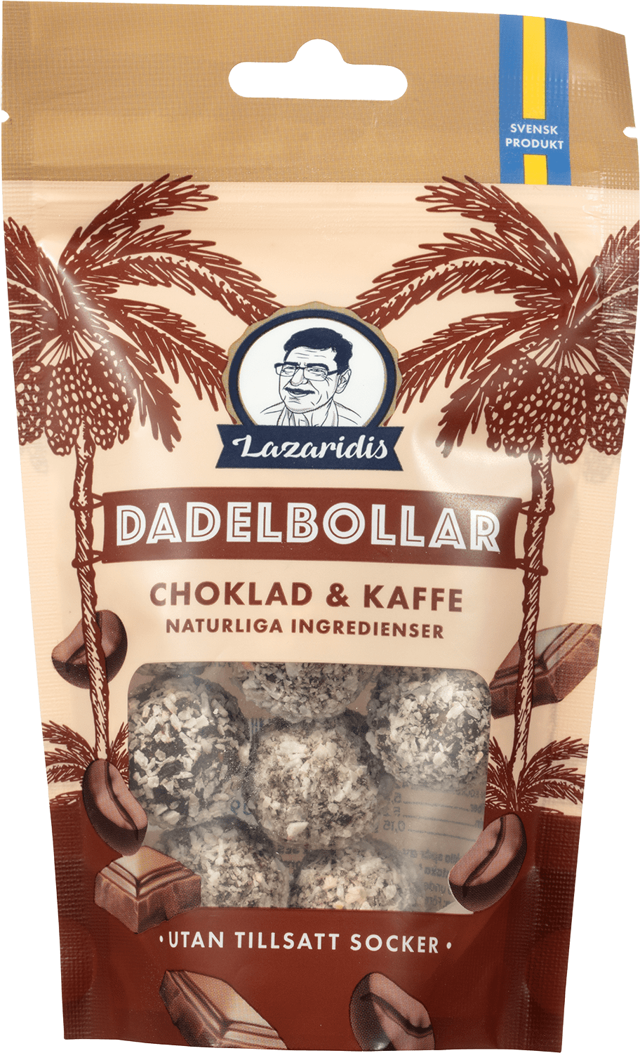 Lazaridis daddelkuler sjokolade og kaffe 90 g