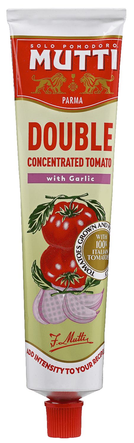 Mutti tomatpuré tube m/hvitløk 130 g